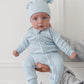 Zip Romper | Baby Blue Rib