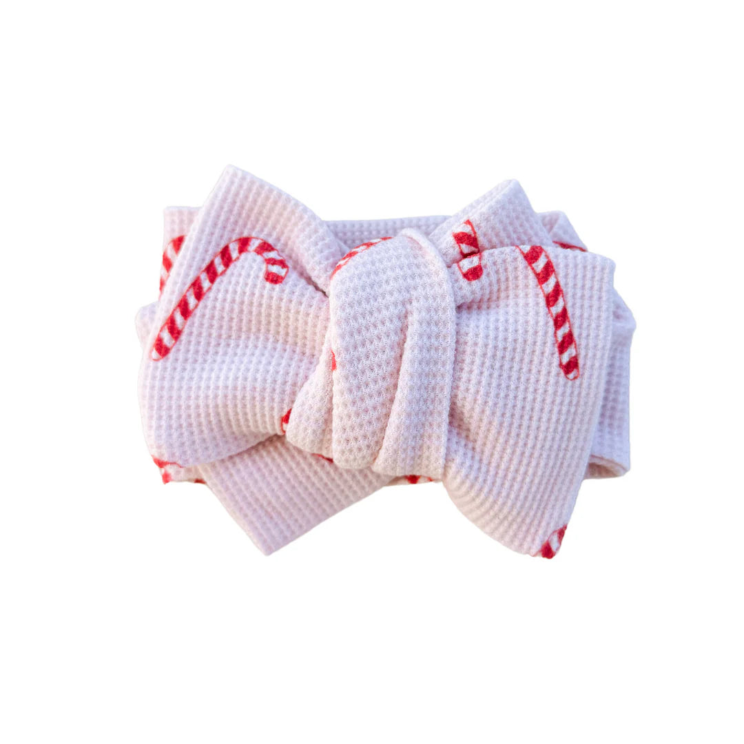 PRE-ORDER Oversized Topknot | Pink Candy Cane Waffle