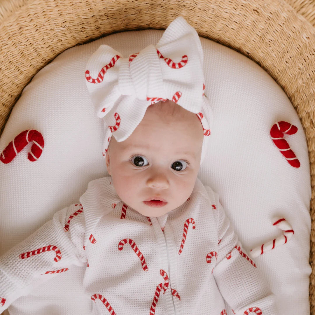 PRE-ORDER Oversized Topknot | Classic Candy Cane Waffle