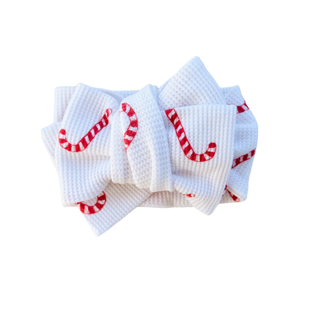 PRE-ORDER Oversized Topknot | Classic Candy Cane Waffle